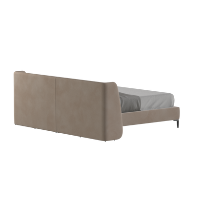 Abbey Upholstered Bed with Structured Headboard and Refined Lines