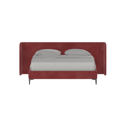 Abbey Upholstered Bed with Structured Headboard and Refined Lines