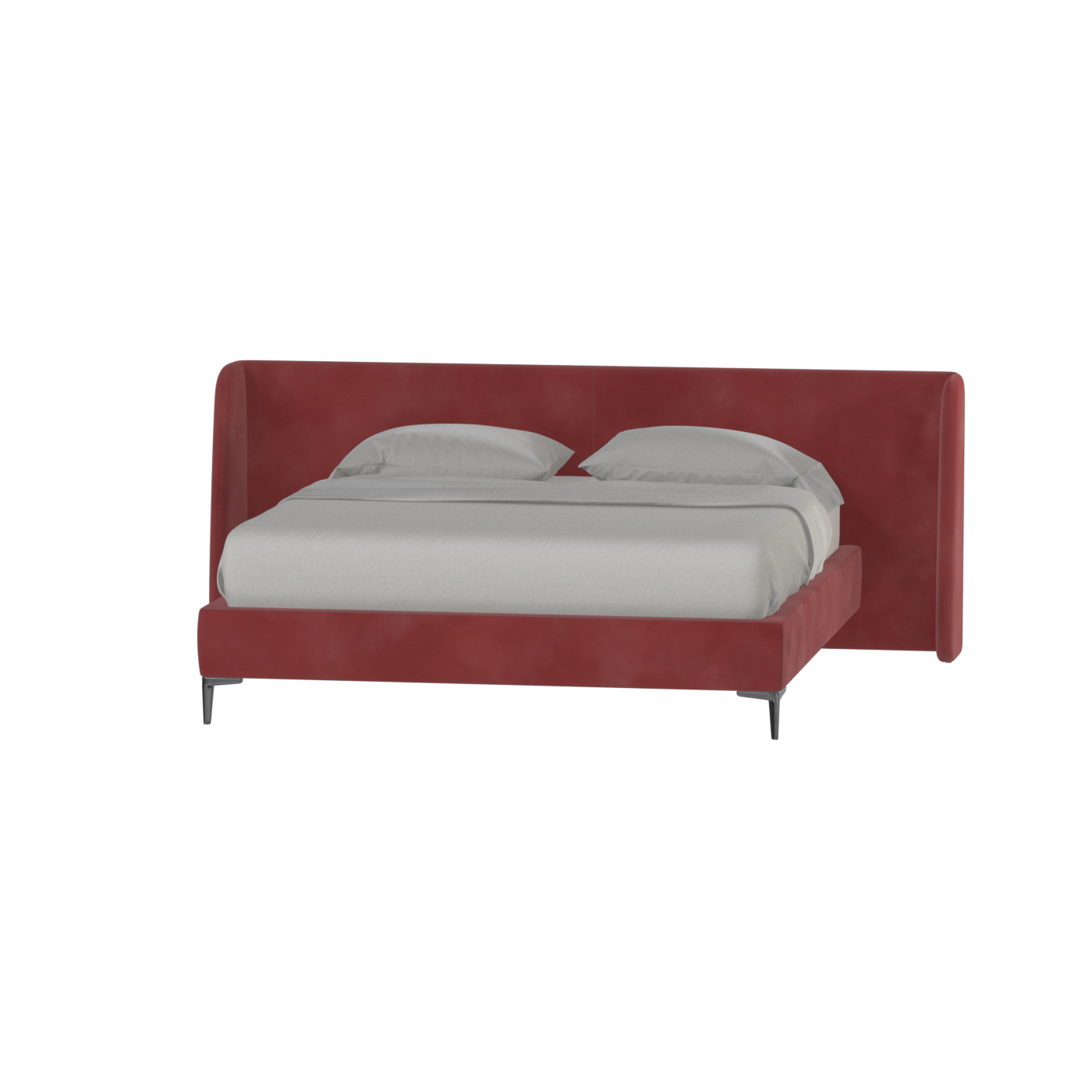 Abbey Upholstered Bed with Structured Headboard and Refined Lines