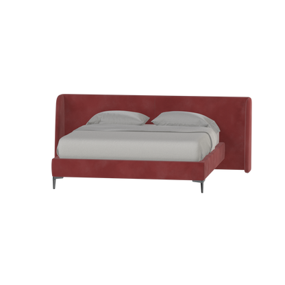 Abbey Upholstered Bed with Structured Headboard and Refined Lines