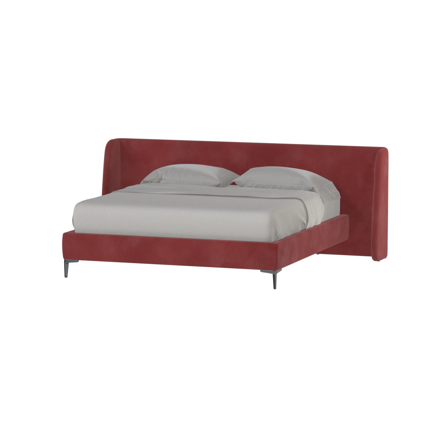 Abbey Upholstered Bed with Structured Headboard and Refined Lines