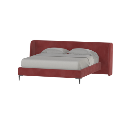 Abbey Upholstered Bed with Structured Headboard and Refined Lines