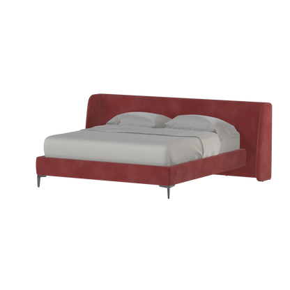 Abbey Upholstered Bed with Structured Headboard and Refined Lines