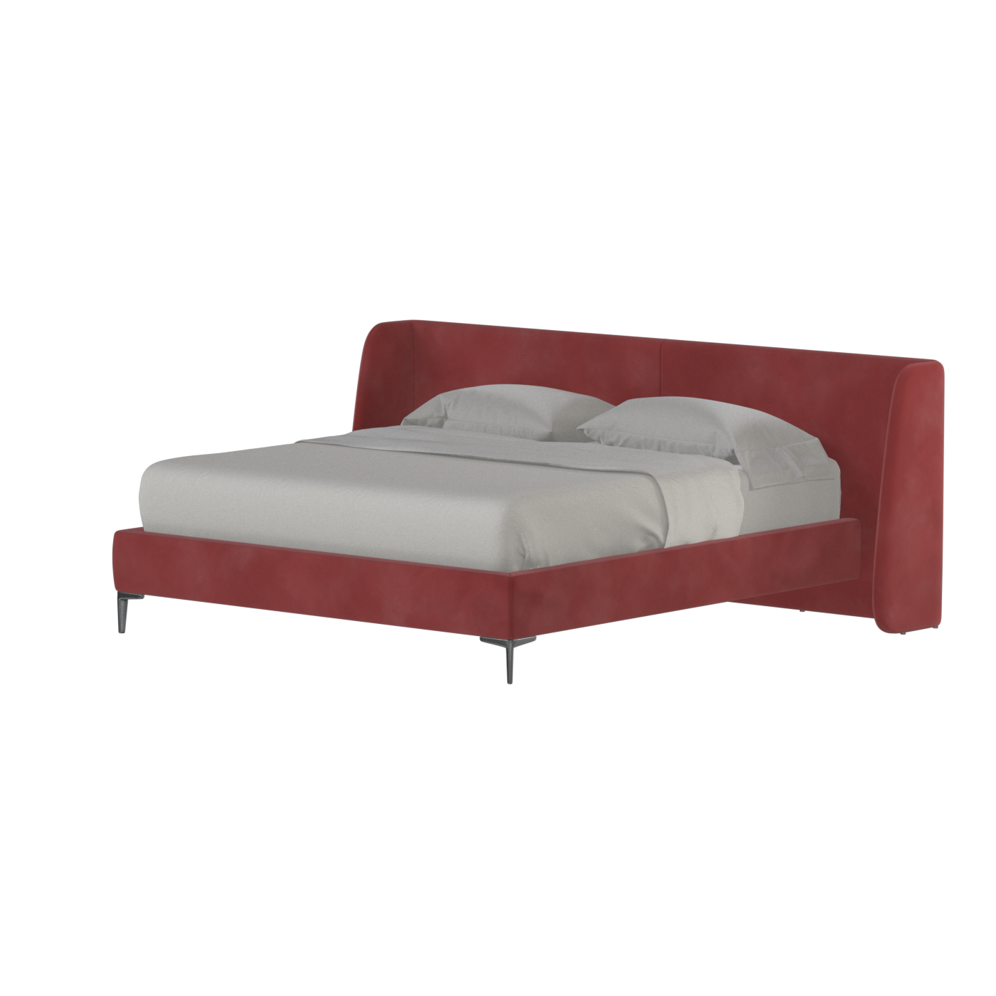 Abbey Upholstered Bed with Structured Headboard and Refined Lines