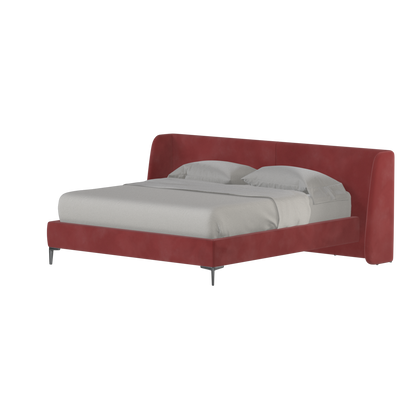 Abbey Upholstered Bed with Structured Headboard and Refined Lines