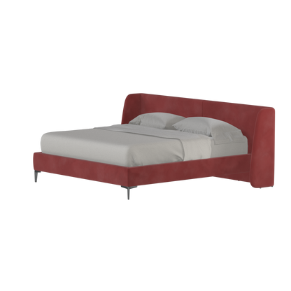 Abbey Upholstered Bed with Structured Headboard and Refined Lines