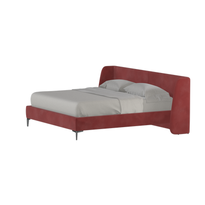 Abbey Upholstered Bed with Structured Headboard and Refined Lines