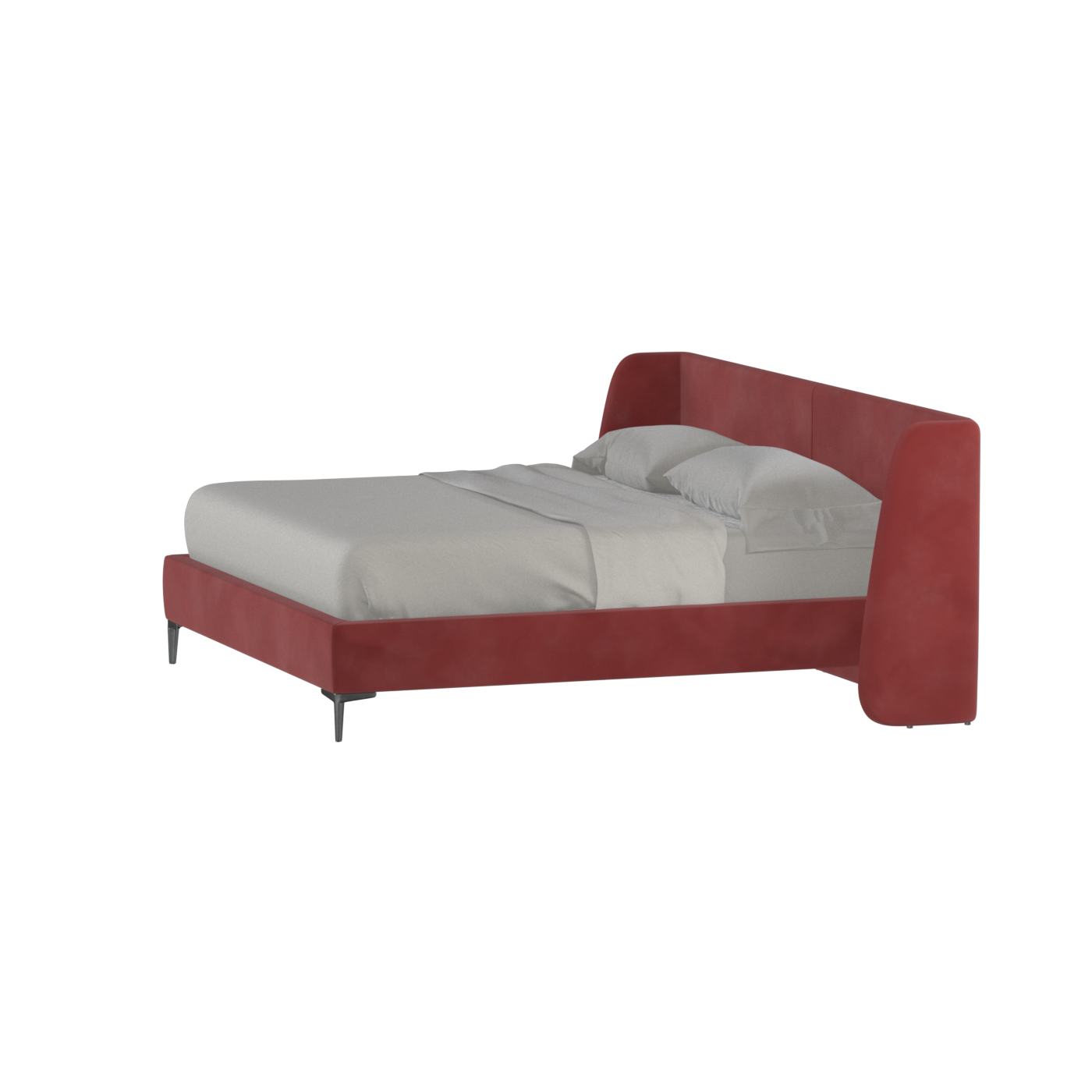Abbey Upholstered Bed with Structured Headboard and Refined Lines