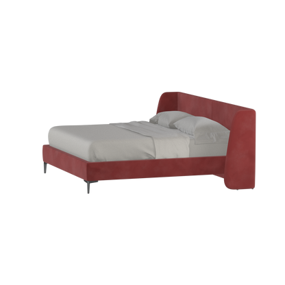 Abbey Upholstered Bed with Structured Headboard and Refined Lines