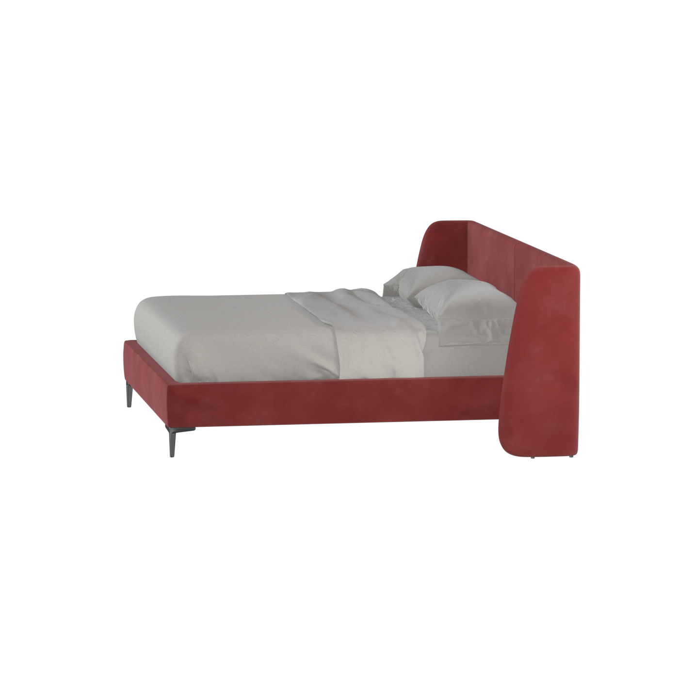 Abbey Upholstered Bed with Structured Headboard and Refined Lines