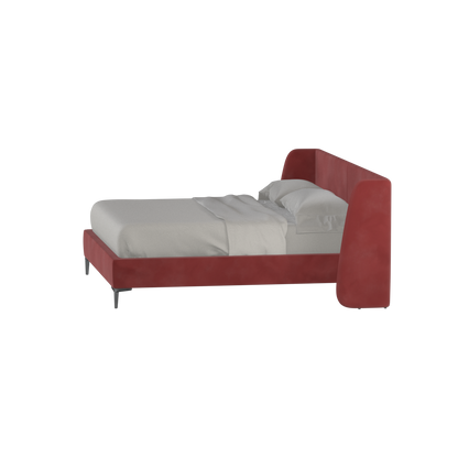 Abbey Upholstered Bed with Structured Headboard and Refined Lines
