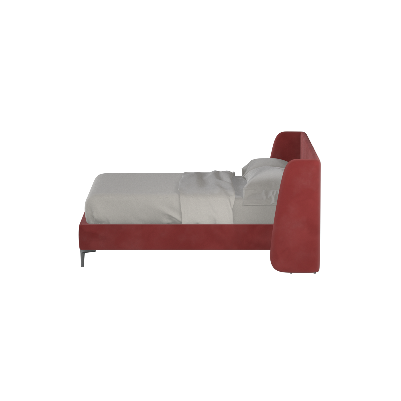 Abbey Upholstered Bed with Structured Headboard and Refined Lines