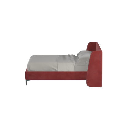 Abbey Upholstered Bed with Structured Headboard and Refined Lines