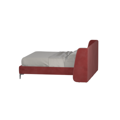 Abbey Upholstered Bed with Structured Headboard and Refined Lines
