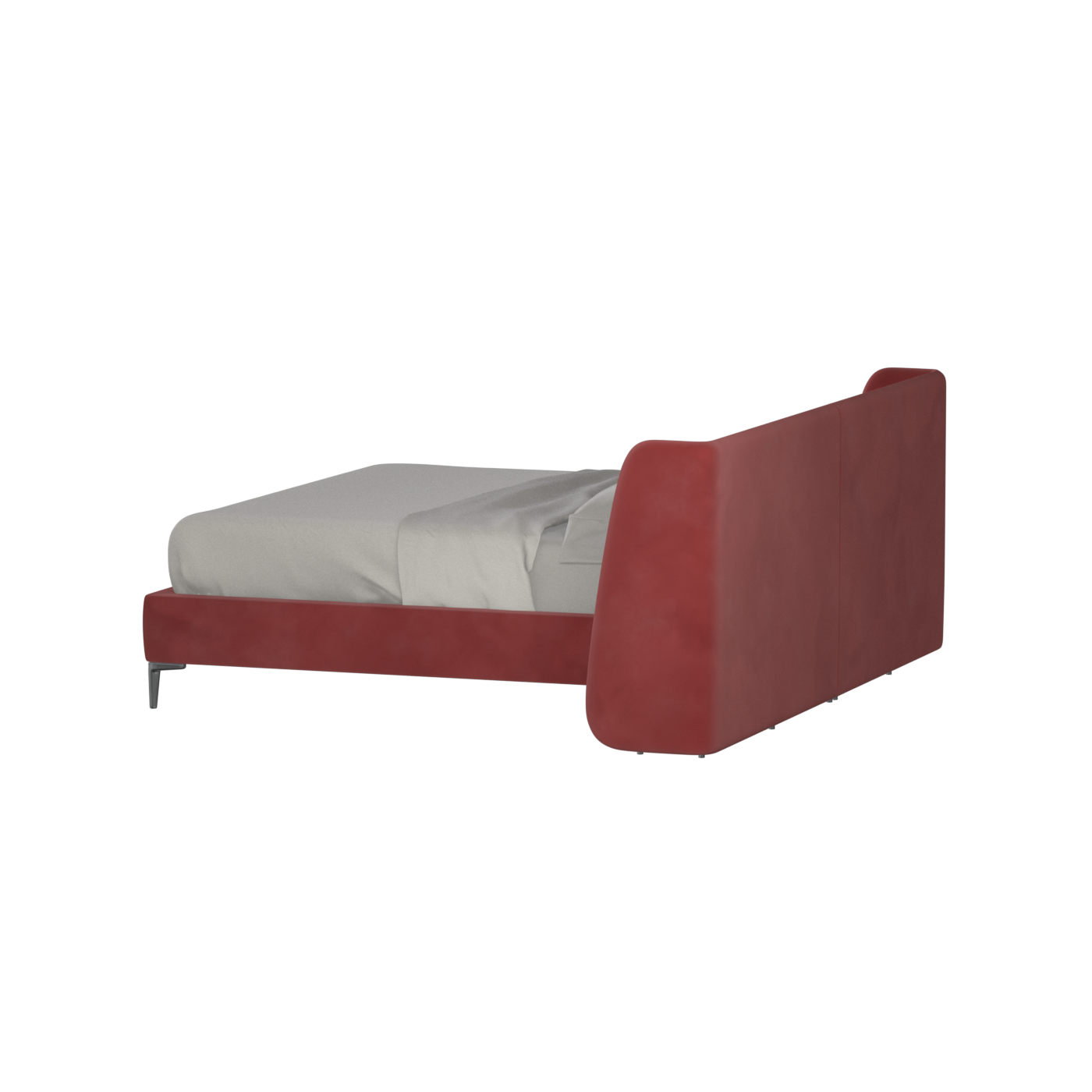 Abbey Upholstered Bed with Structured Headboard and Refined Lines