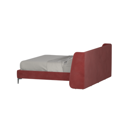 Abbey Upholstered Bed with Structured Headboard and Refined Lines