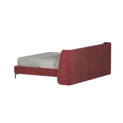 Abbey Upholstered Bed with Structured Headboard and Refined Lines