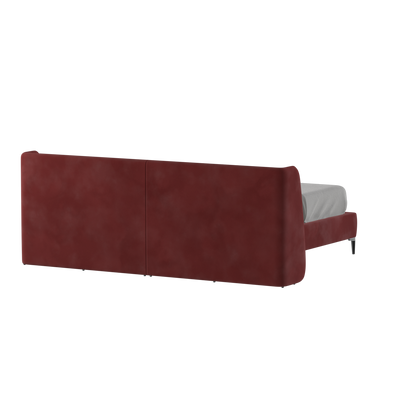 Abbey Upholstered Bed with Structured Headboard and Refined Lines