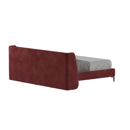 Abbey Upholstered Bed with Structured Headboard and Refined Lines