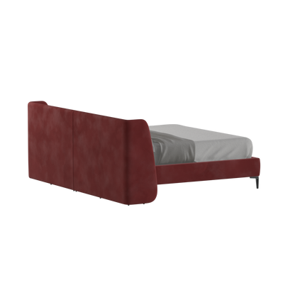 Abbey Upholstered Bed with Structured Headboard and Refined Lines