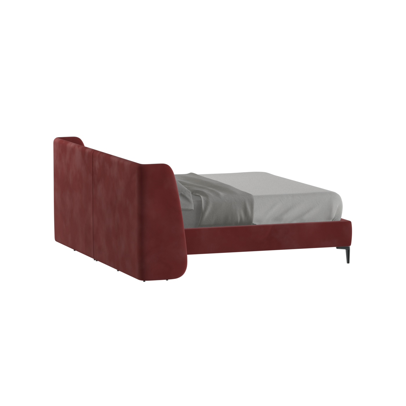 Abbey Upholstered Bed with Structured Headboard and Refined Lines