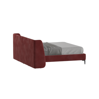 Abbey Upholstered Bed with Structured Headboard and Refined Lines