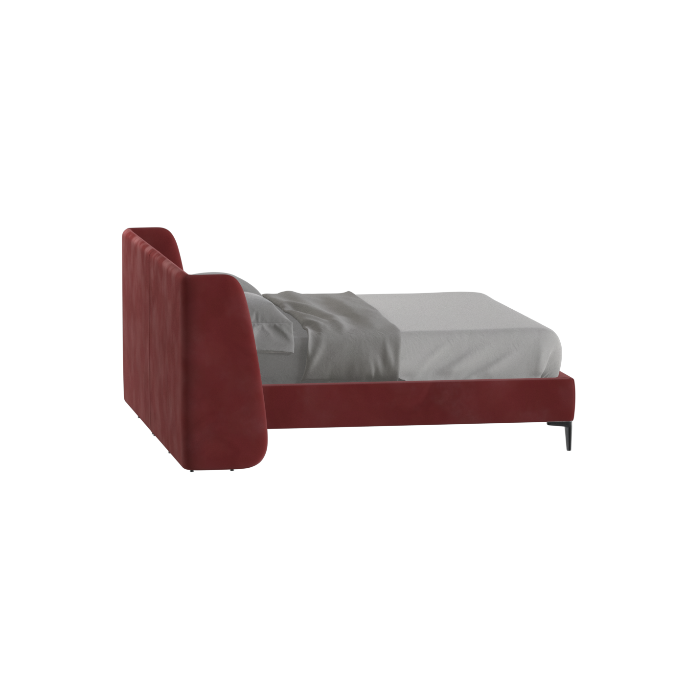 Abbey Upholstered Bed with Structured Headboard and Refined Lines
