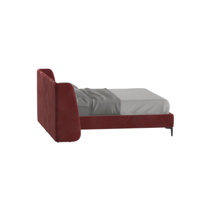 Abbey Upholstered Bed with Structured Headboard and Refined Lines