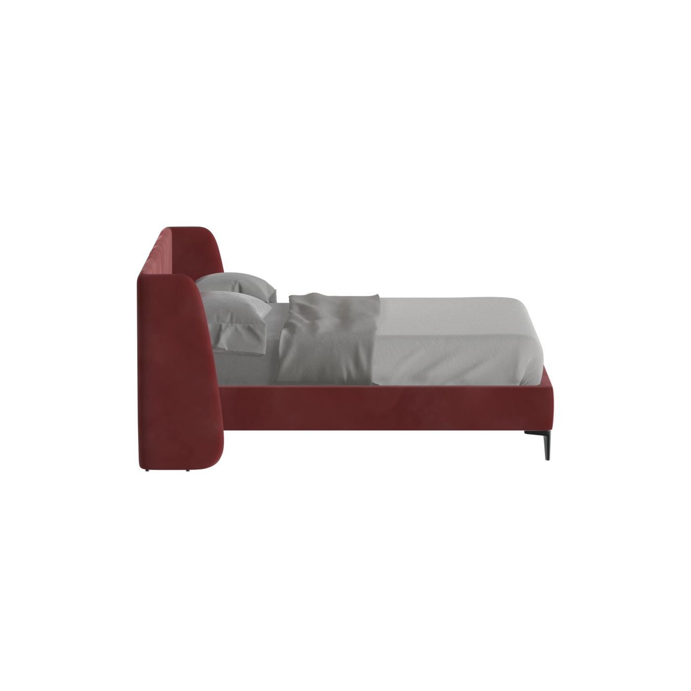 Abbey Upholstered Bed with Structured Headboard and Refined Lines