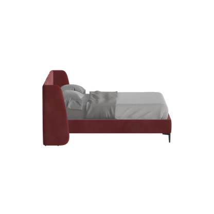 Abbey Upholstered Bed with Structured Headboard and Refined Lines
