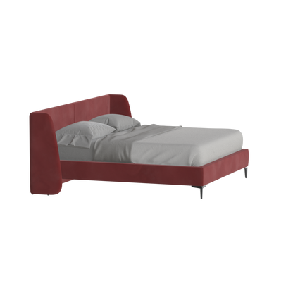Abbey Upholstered Bed with Structured Headboard and Refined Lines