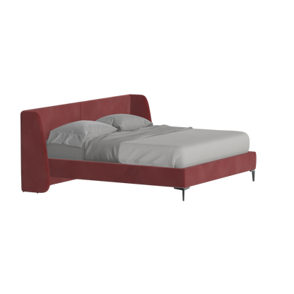 Abbey Upholstered Bed with Structured Headboard and Refined Lines