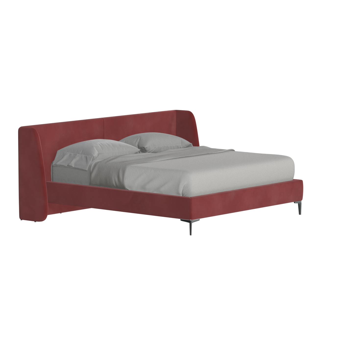 Abbey Upholstered Bed with Structured Headboard and Refined Lines