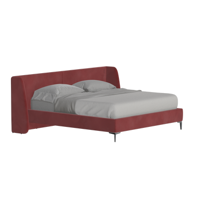 Abbey Upholstered Bed with Structured Headboard and Refined Lines