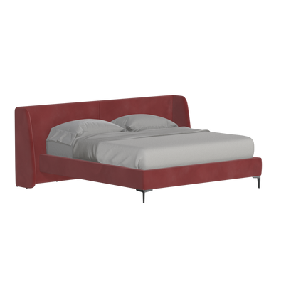 Abbey Upholstered Bed with Structured Headboard and Refined Lines