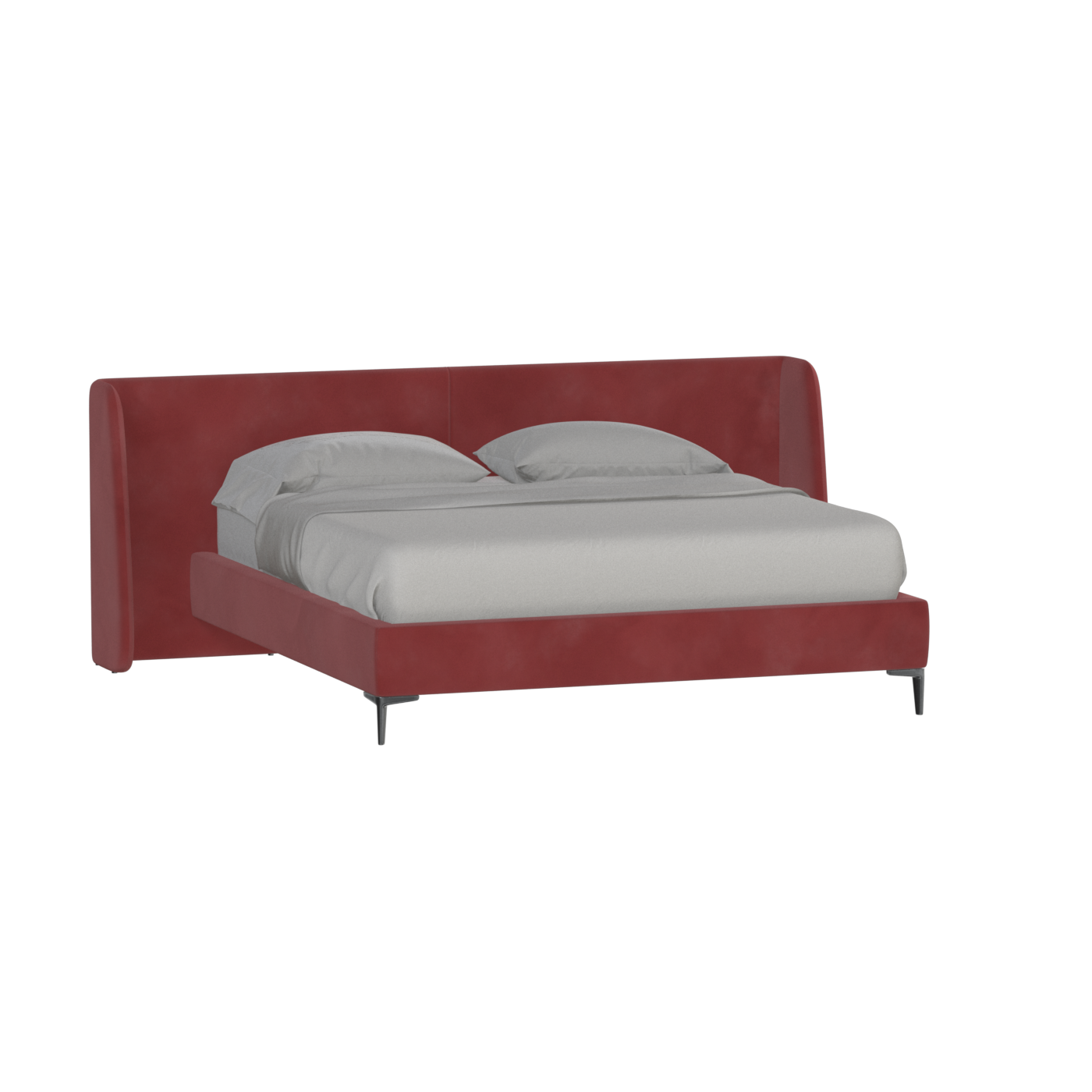 Abbey Upholstered Bed with Structured Headboard and Refined Lines
