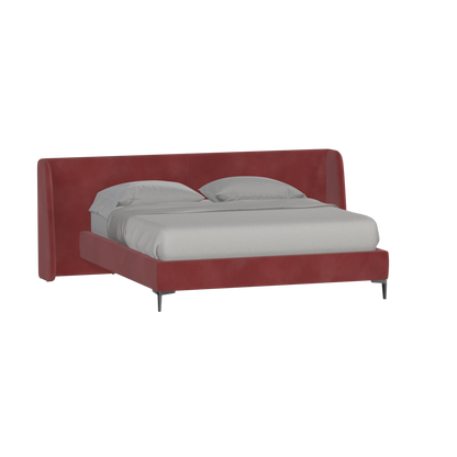Abbey Upholstered Bed with Structured Headboard and Refined Lines
