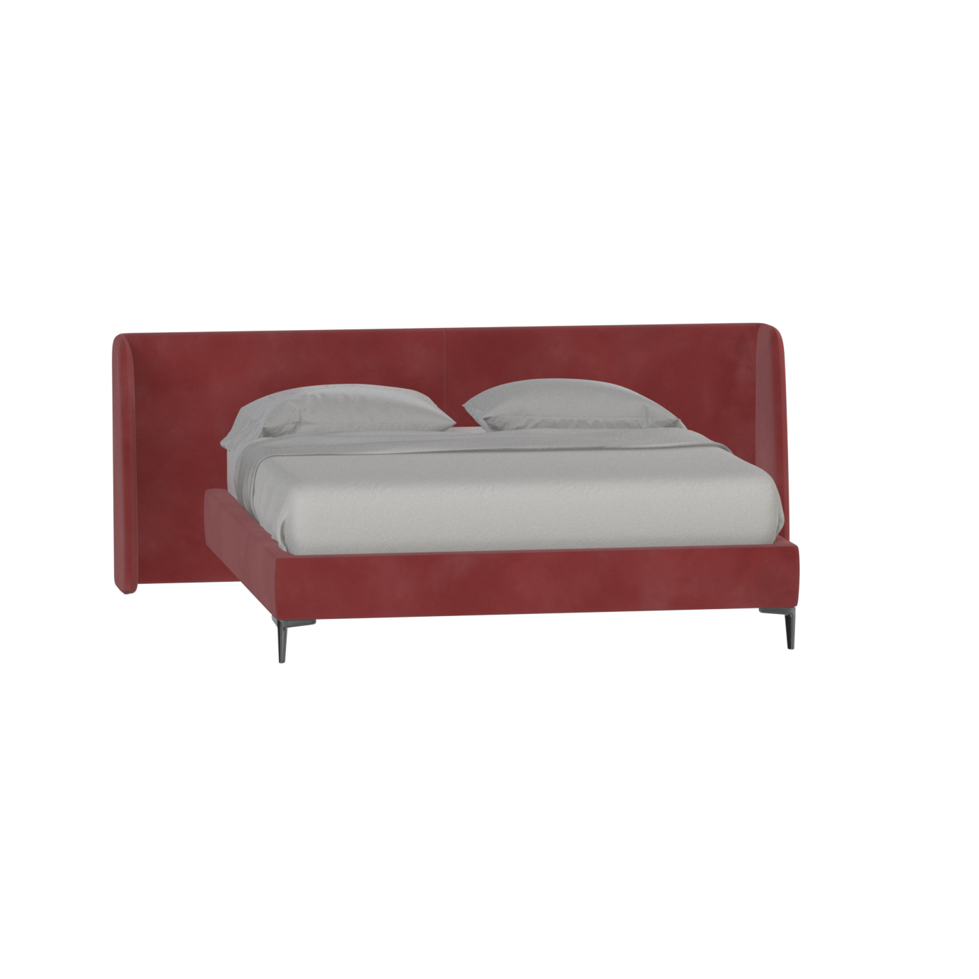 Abbey Upholstered Bed with Structured Headboard and Refined Lines