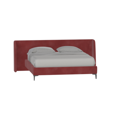 Abbey Upholstered Bed with Structured Headboard and Refined Lines