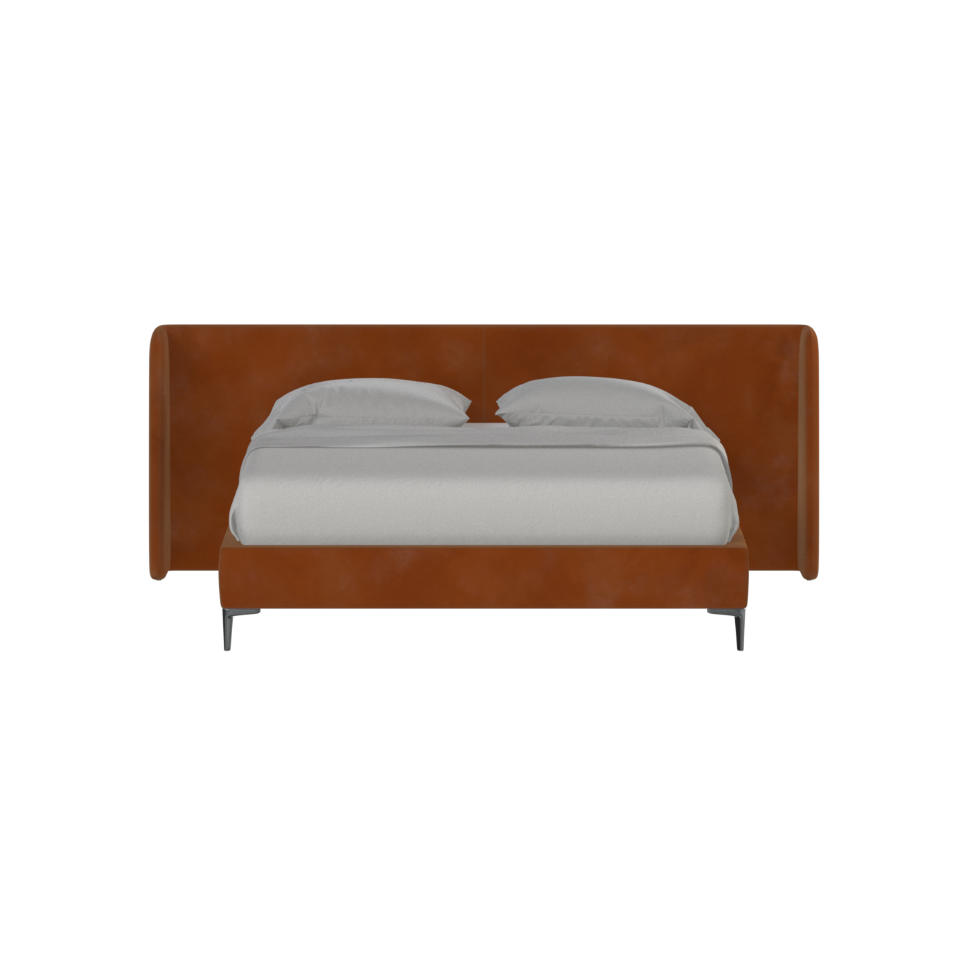 Abbey Upholstered Bed with Structured Headboard and Refined Lines