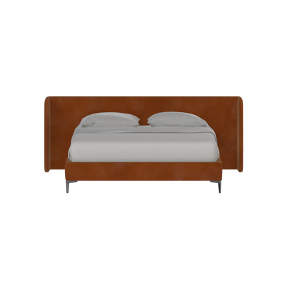 Abbey Upholstered Bed with Structured Headboard and Refined Lines