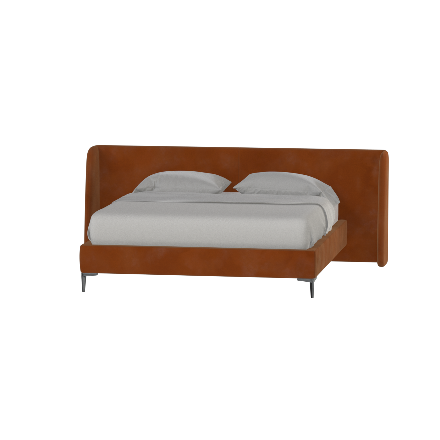 Abbey Upholstered Bed with Structured Headboard and Refined Lines