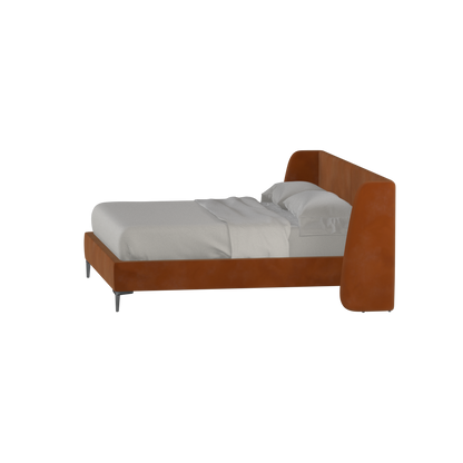 Abbey Upholstered Bed with Structured Headboard and Refined Lines