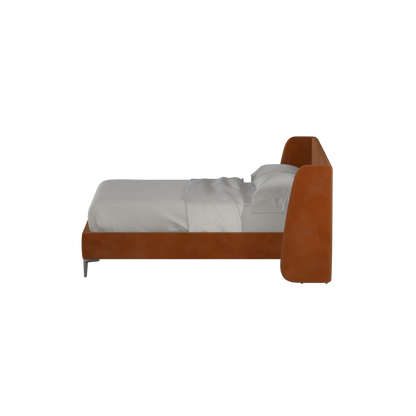 Abbey Upholstered Bed with Structured Headboard and Refined Lines