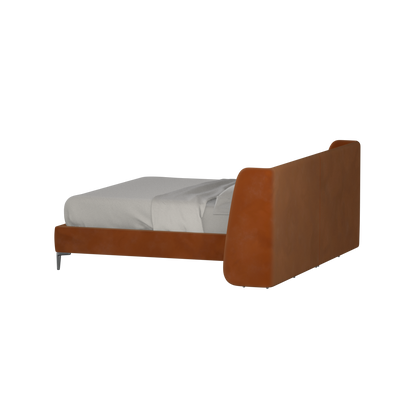 Abbey Upholstered Bed with Structured Headboard and Refined Lines