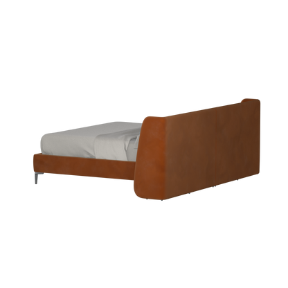 Abbey Upholstered Bed with Structured Headboard and Refined Lines
