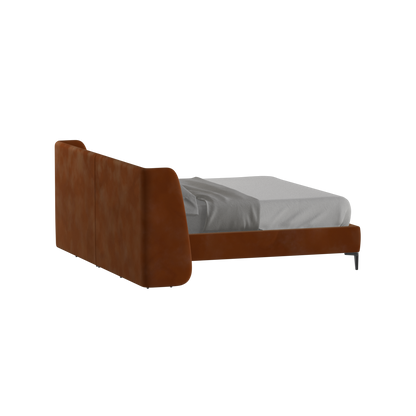 Abbey Upholstered Bed with Structured Headboard and Refined Lines