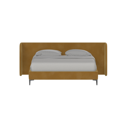 Abbey Upholstered Bed with Structured Headboard and Refined Lines