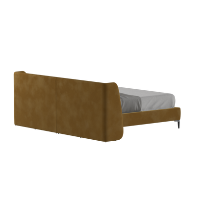 Abbey Upholstered Bed with Structured Headboard and Refined Lines