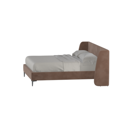 Abbey Upholstered Bed with Structured Headboard and Refined Lines